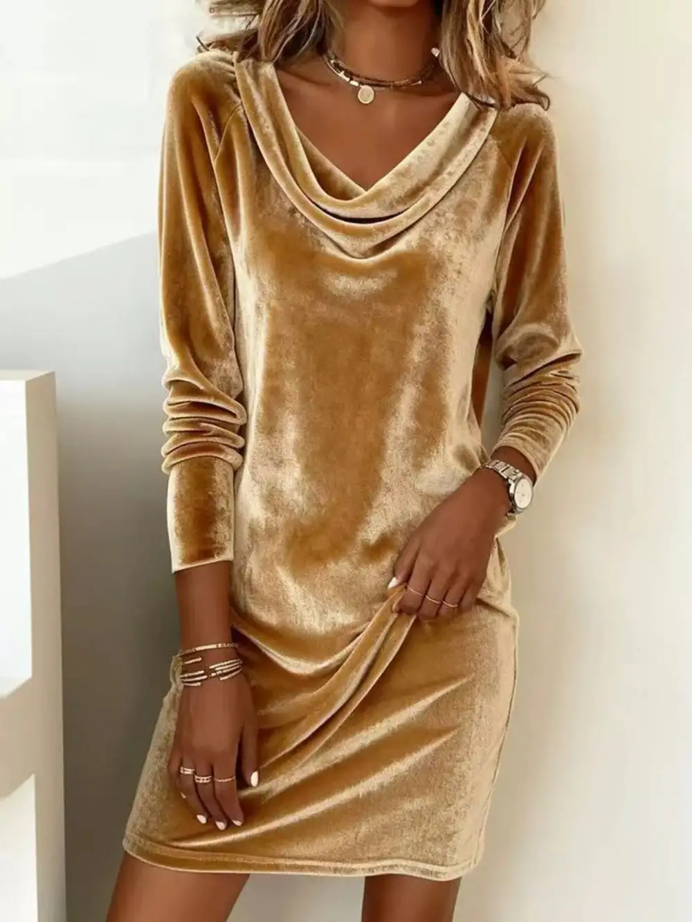 Long Sleeve Maxi Side Slit Dress