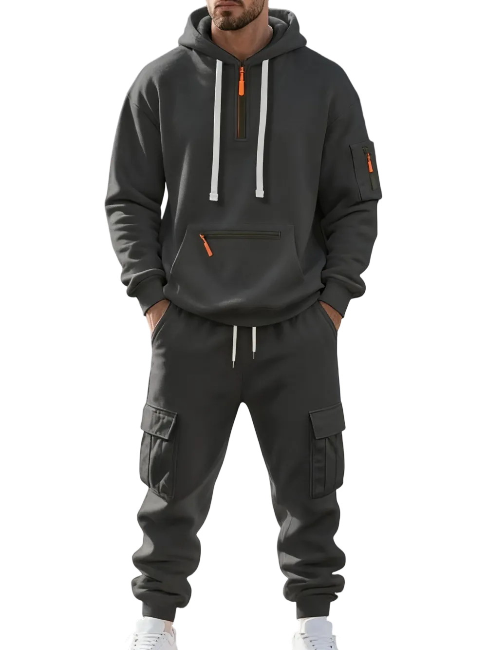 Men's Multi-Functional Hoodie and Trousers Set