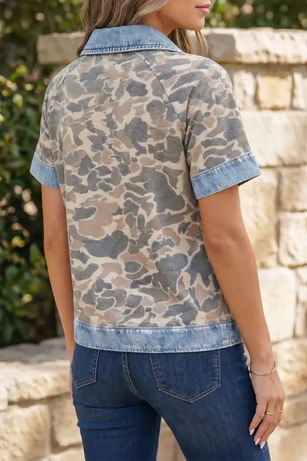 Patchwork Polo T-Shirt