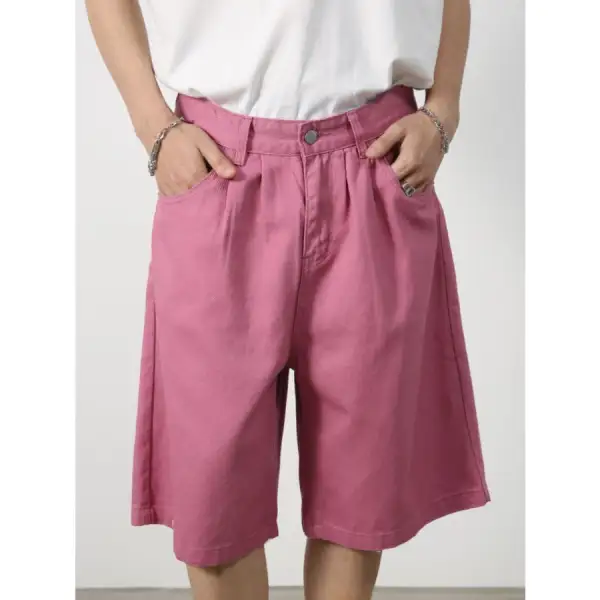 Mid Rise Denim Shorts