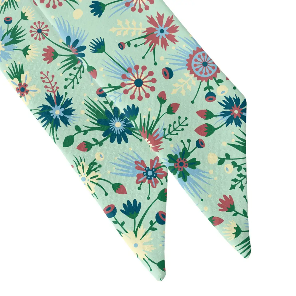 Freesia Floral Pattern Hair Scarf