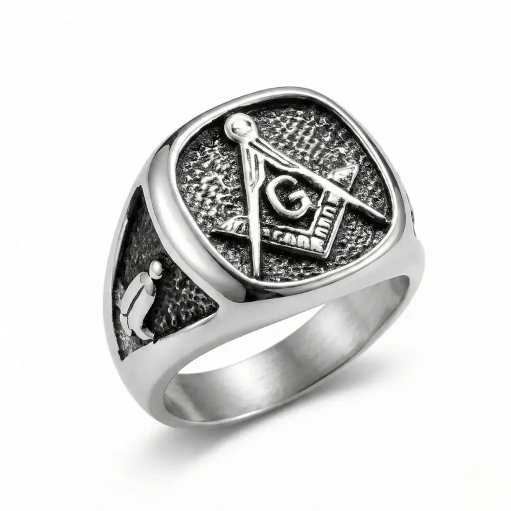 Men's Freemason Signet Ring