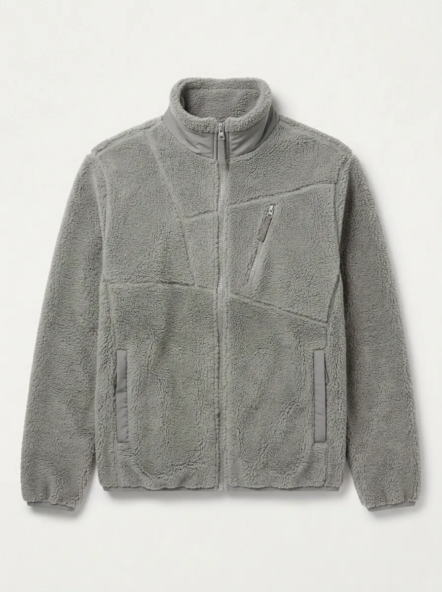 Forest Sherpa Fleece Collar Jacket