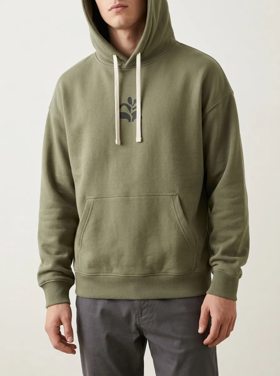 Men's Minimalist Nature Lover Botanical Leaf Printed Hoodie