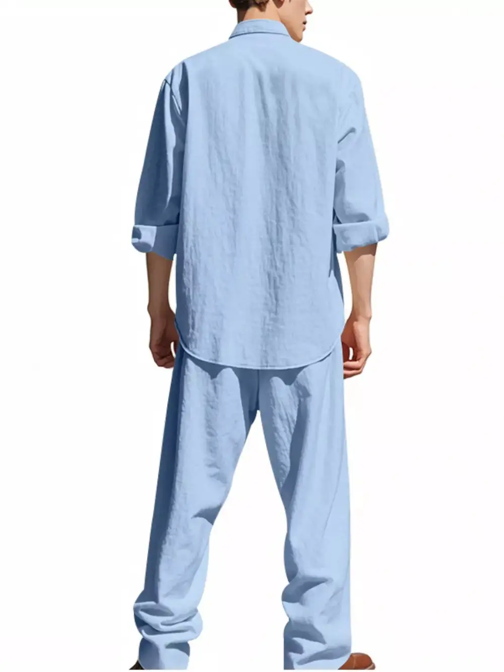 Refined Men's Full Size Casual Button Up Shirt