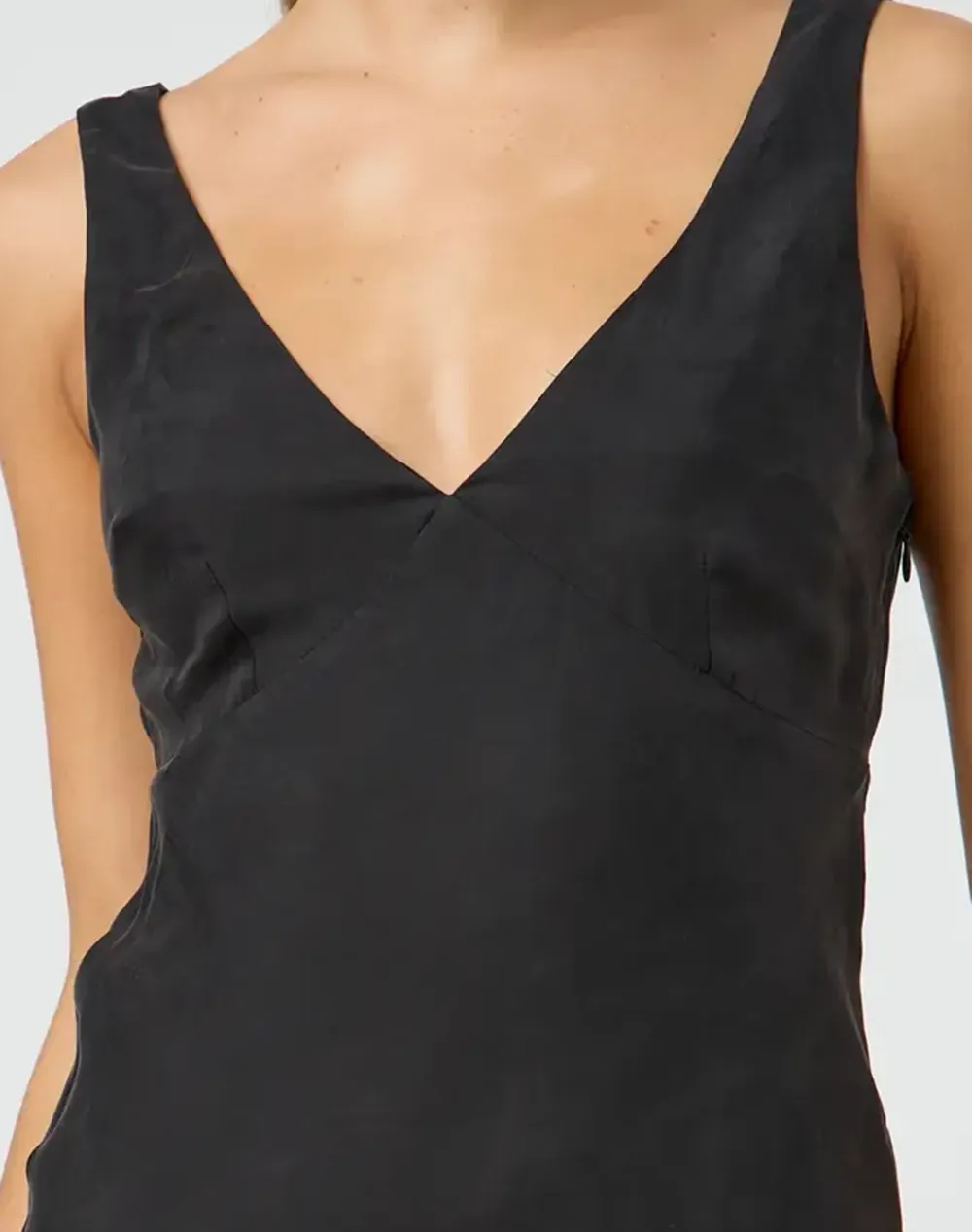 Slight V Front Maxi Dress
