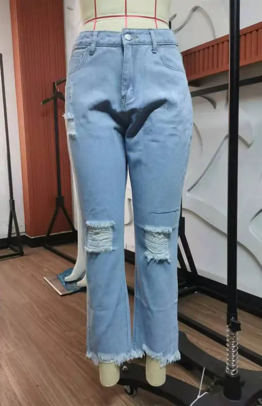 Distressed Ripped Denim Jeans