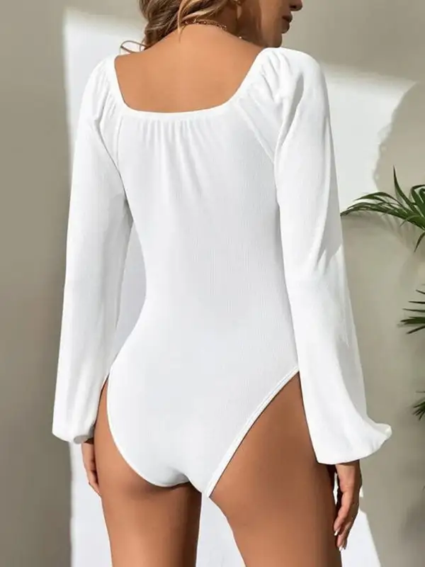 Square Neck Long Sleeved Jumpsuit
