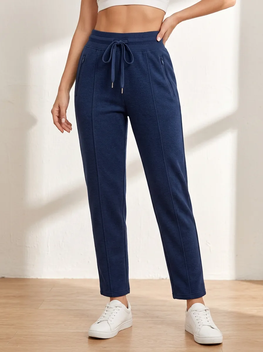 Women's Drawstring Joggers in Navy