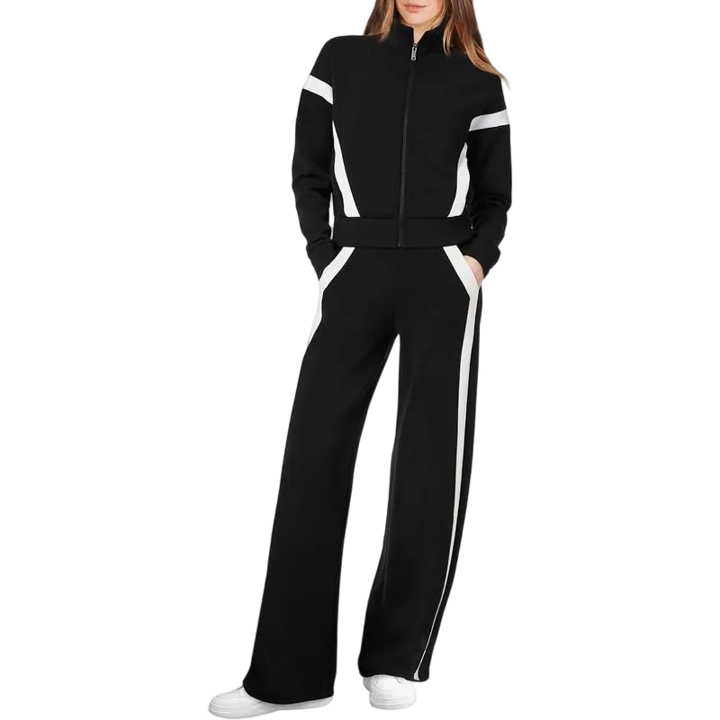 Lounge Sets for Women 2025 Sweatsuit 2 Piece Outfits Sweatshirt Wide Leg Sweatpant Tracksuit Matching Set