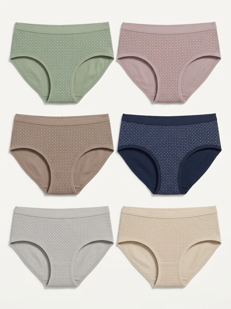 Women's Multi-Pack Geometric Texture Printed Briefs
