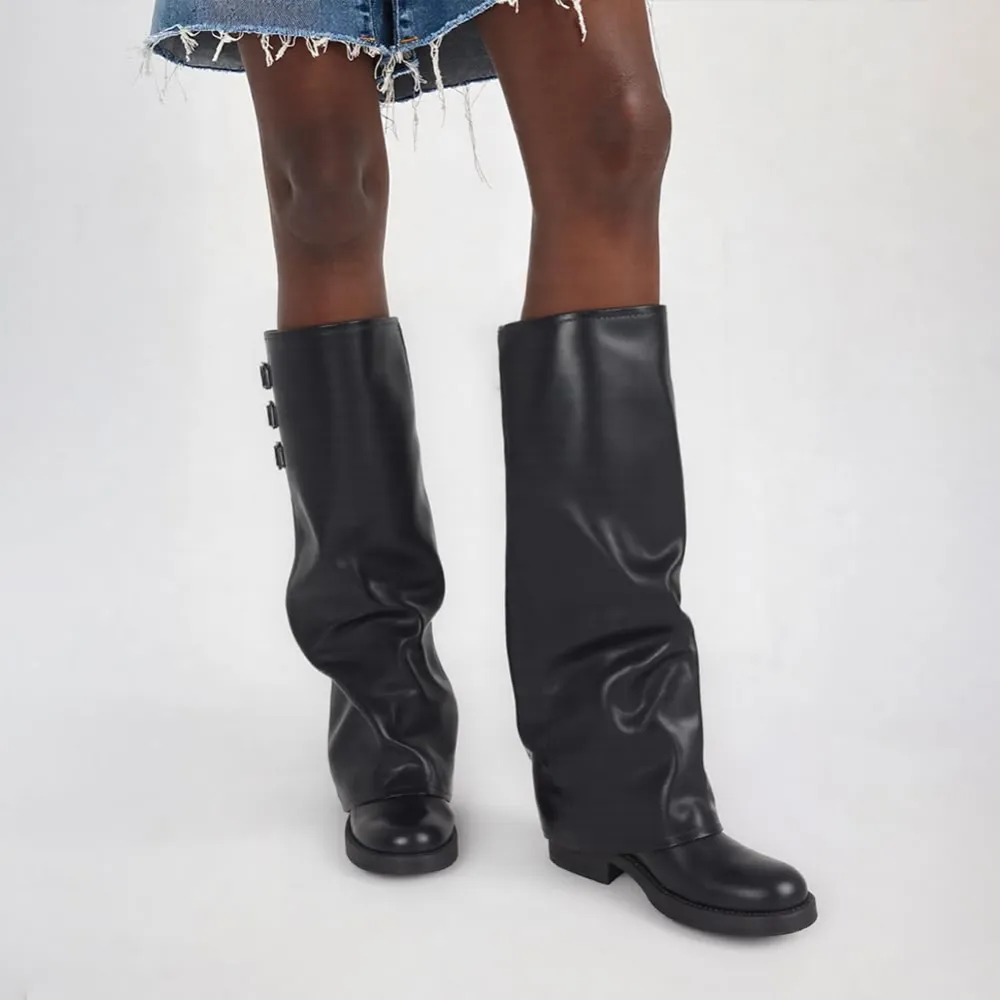 Women's Knee High Boots In Red