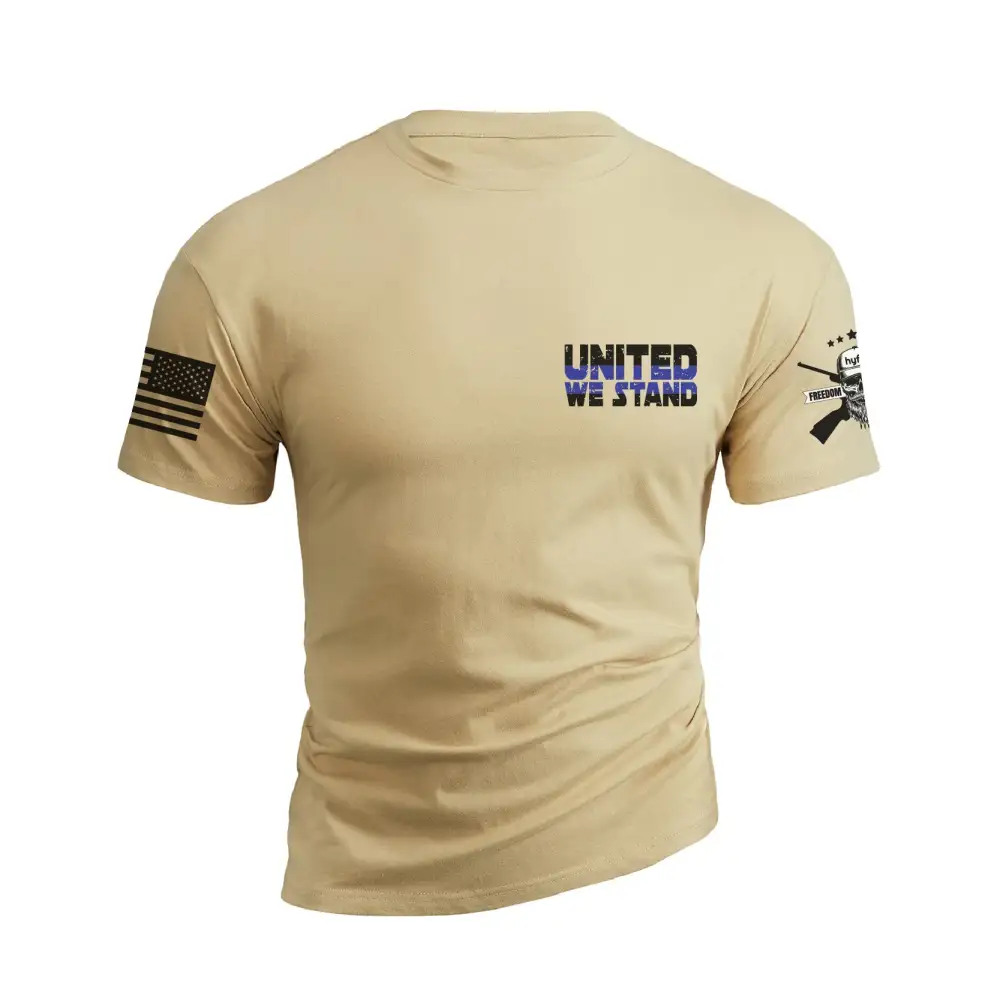 POLICE SUPPORT USA FLAG PATRIOTIC GRAPHIC TEE
