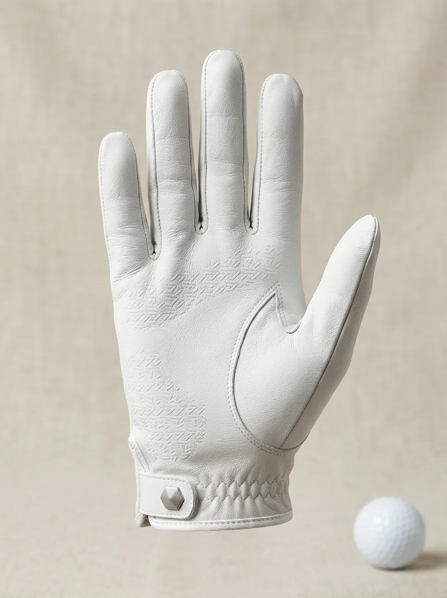 Fairway Embossed Geometric Leather Golf Glove