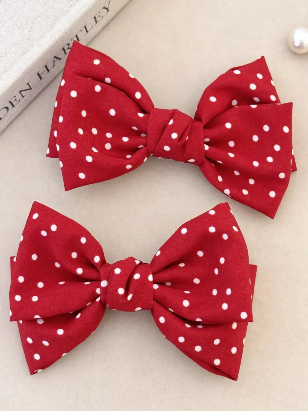 Bow Polka Dot Clip