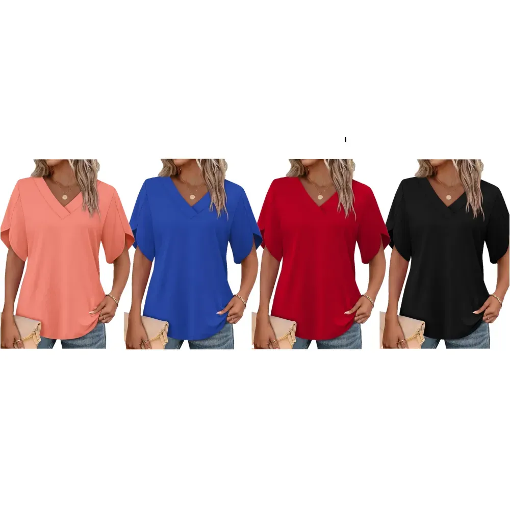 Womens Short Sleeve V Neck Dolma -- 1 for as low as $1.25