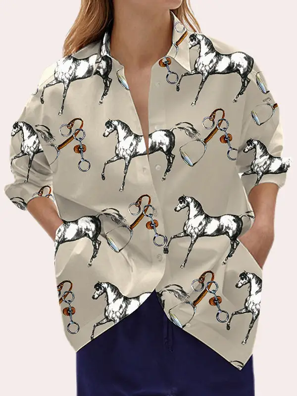 Women's Classic Western Style Long Sleeve Casual Shirt