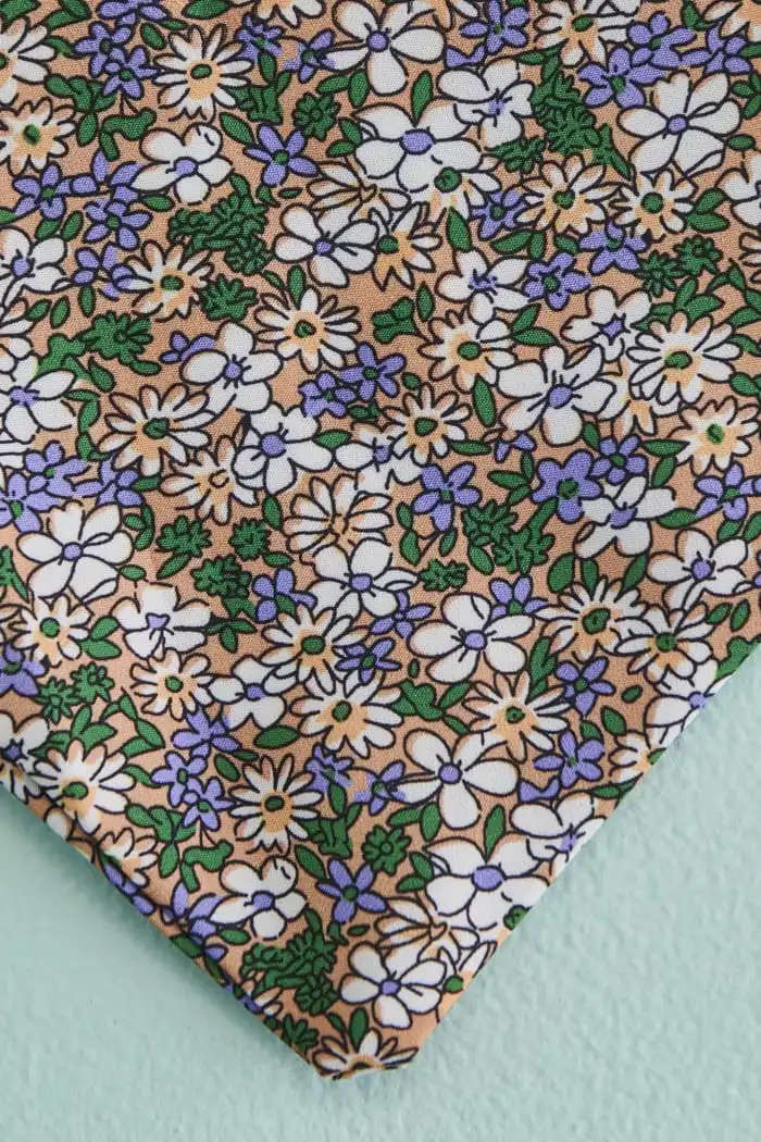 GREEN DITSY FLORAL HAIR SCARF