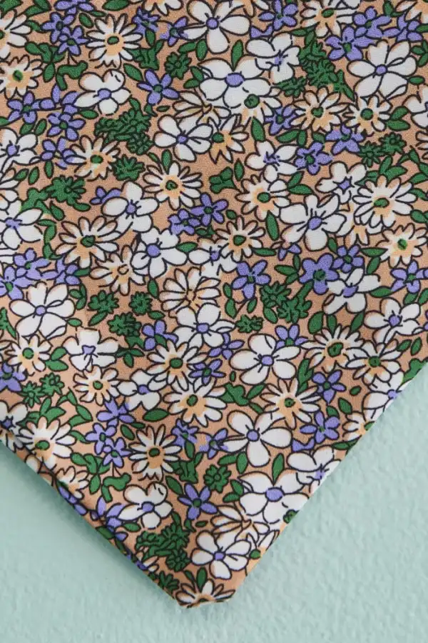 GREEN DITSY FLORAL HAIR SCARF