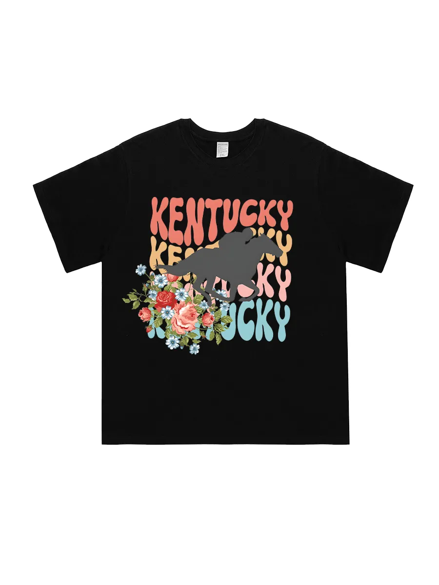 Women's Kentucky Derby Floral Graphic Tee