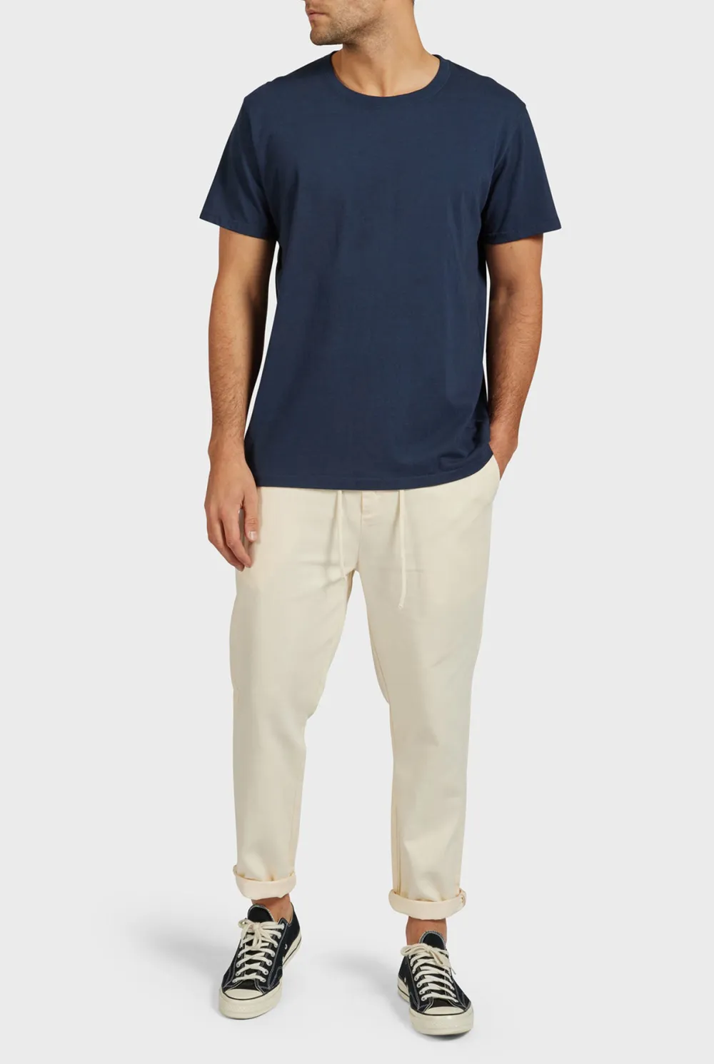 Navy Short Sleeve Crew Neck Tee