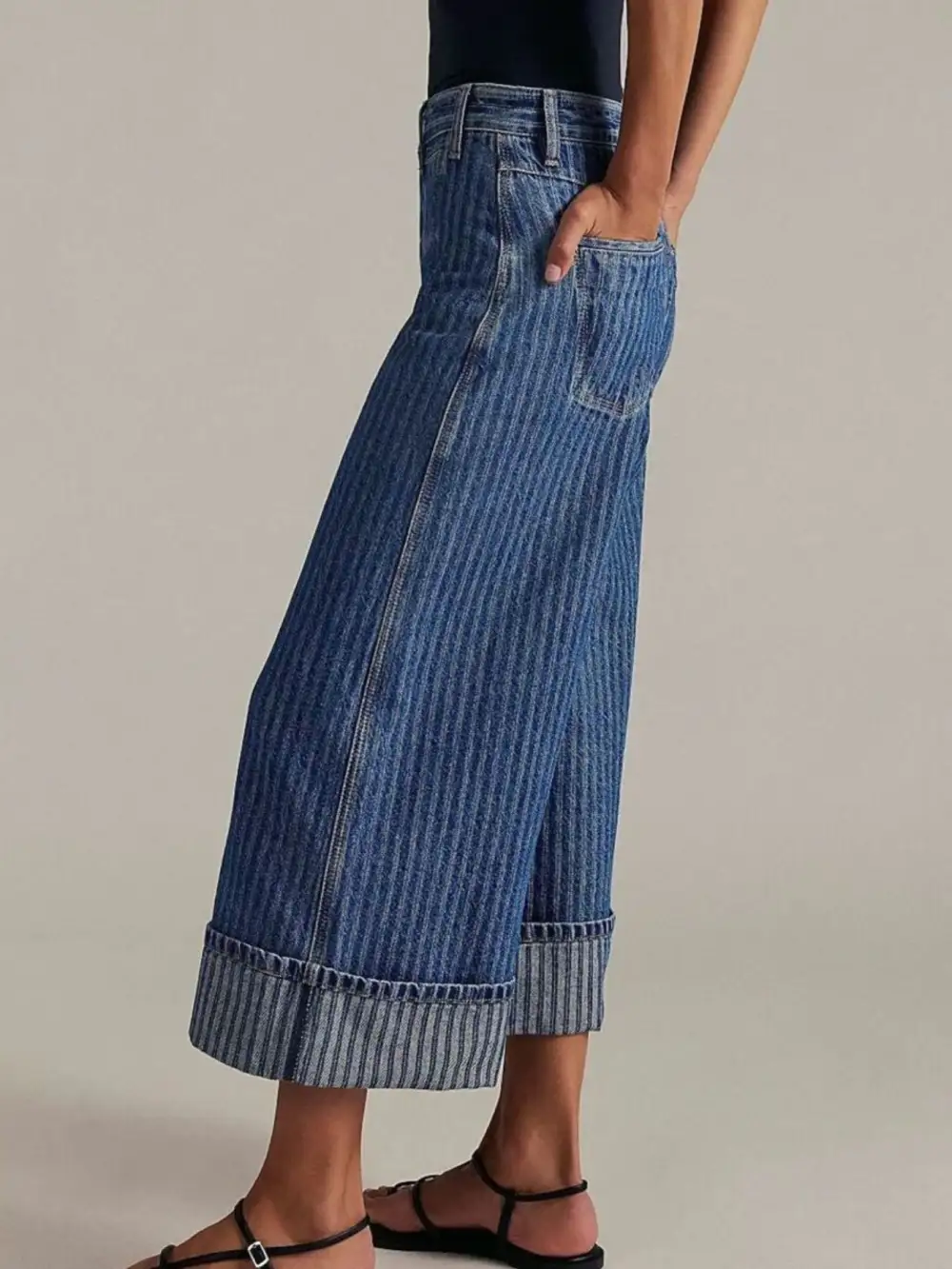 Utility Wide Leg Denim Jeans