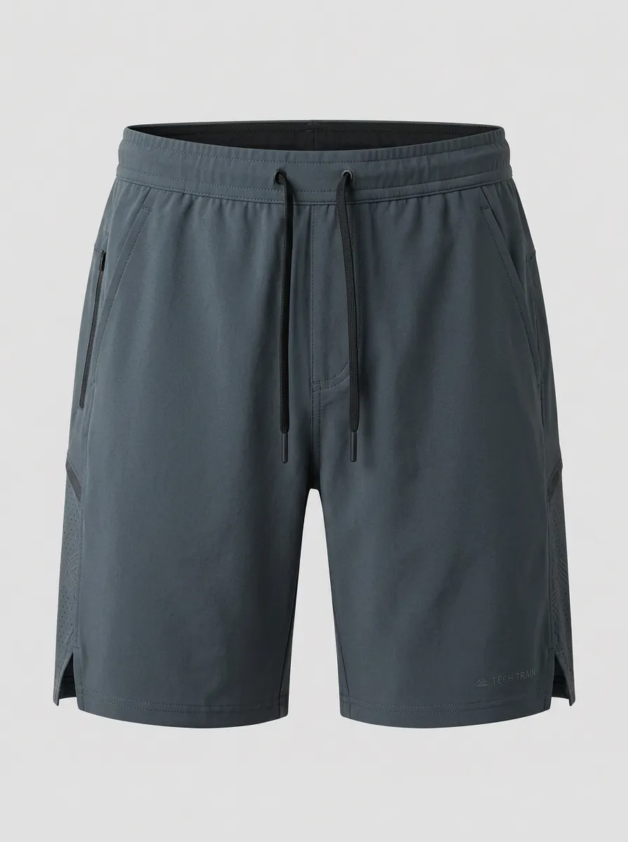 Men's Breathable Athletic Gym Printed Training Shorts
