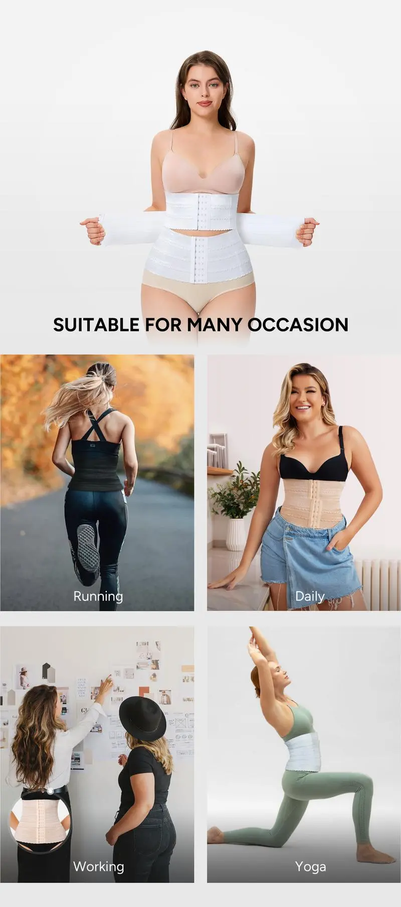 Waist Cincher Belt –Tummy Control Body Shaper for Women, Adjustable Ab Belt