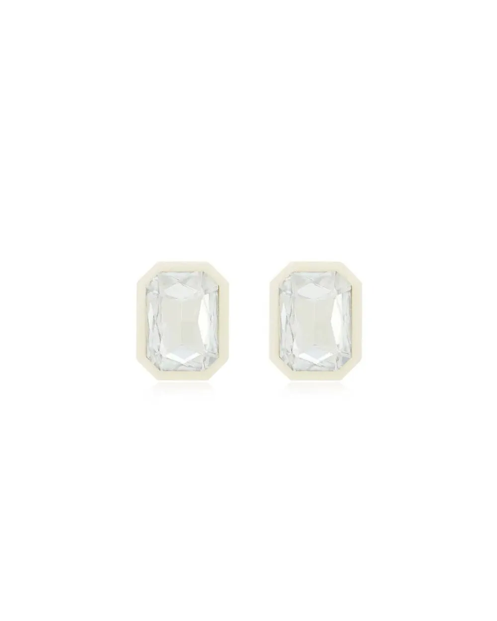 Emerald Cut Gem Statement Earrings