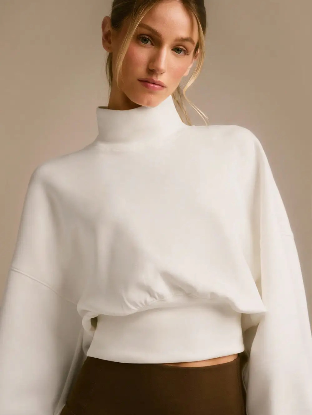 Soft And Comfortable Crewneck Sweatshirt Wide-Leg Pants Set