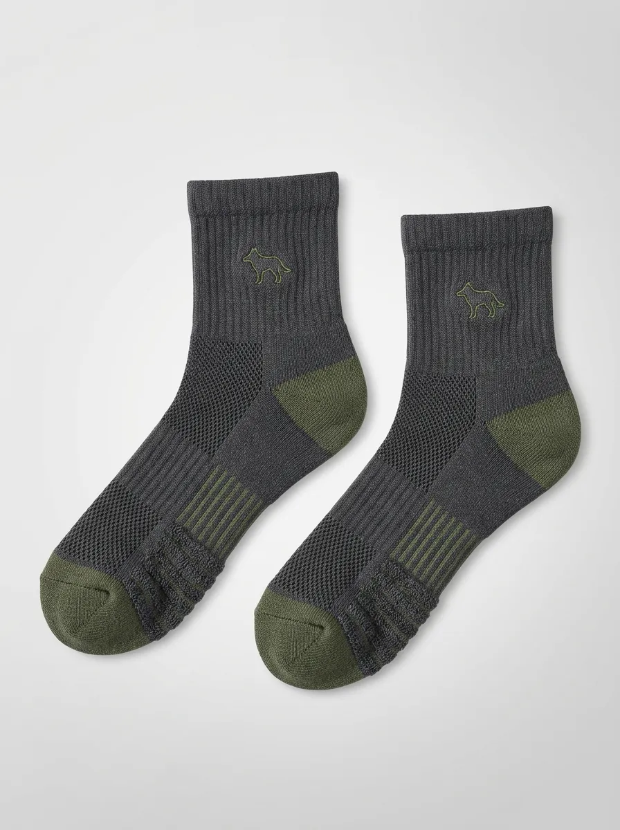Socks Featuring Dog Embroidered Art