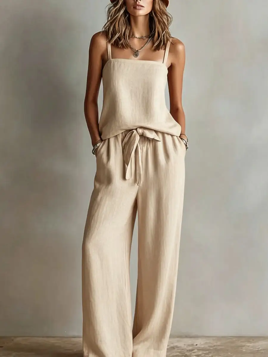 Relaxed Pocket Vest And Pants Set