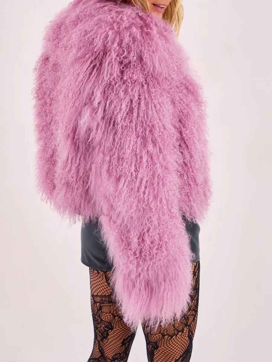 Women'S Stylish Fluffy Fuzzy Cropped Jacket