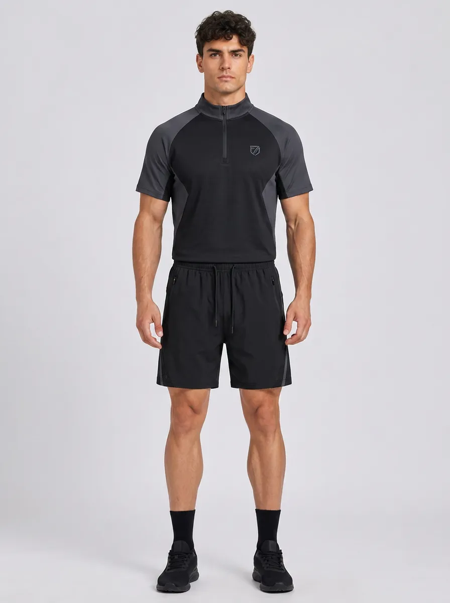 Men's Golf Sportswear Quarter-Zip Printed Athletic Set