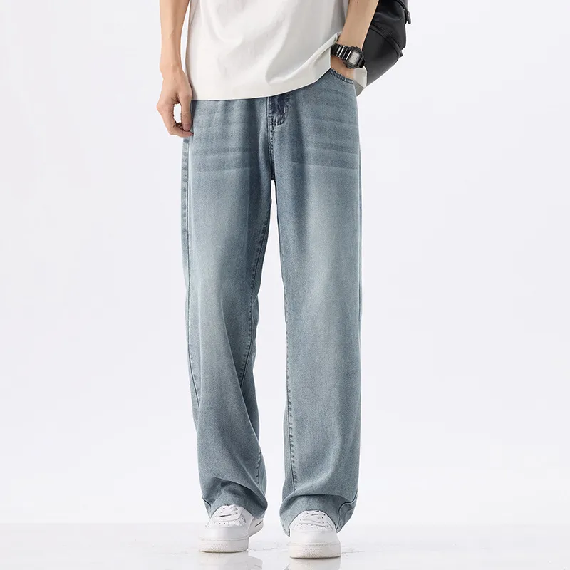 Cooling Lyocell Wide Leg Jeans