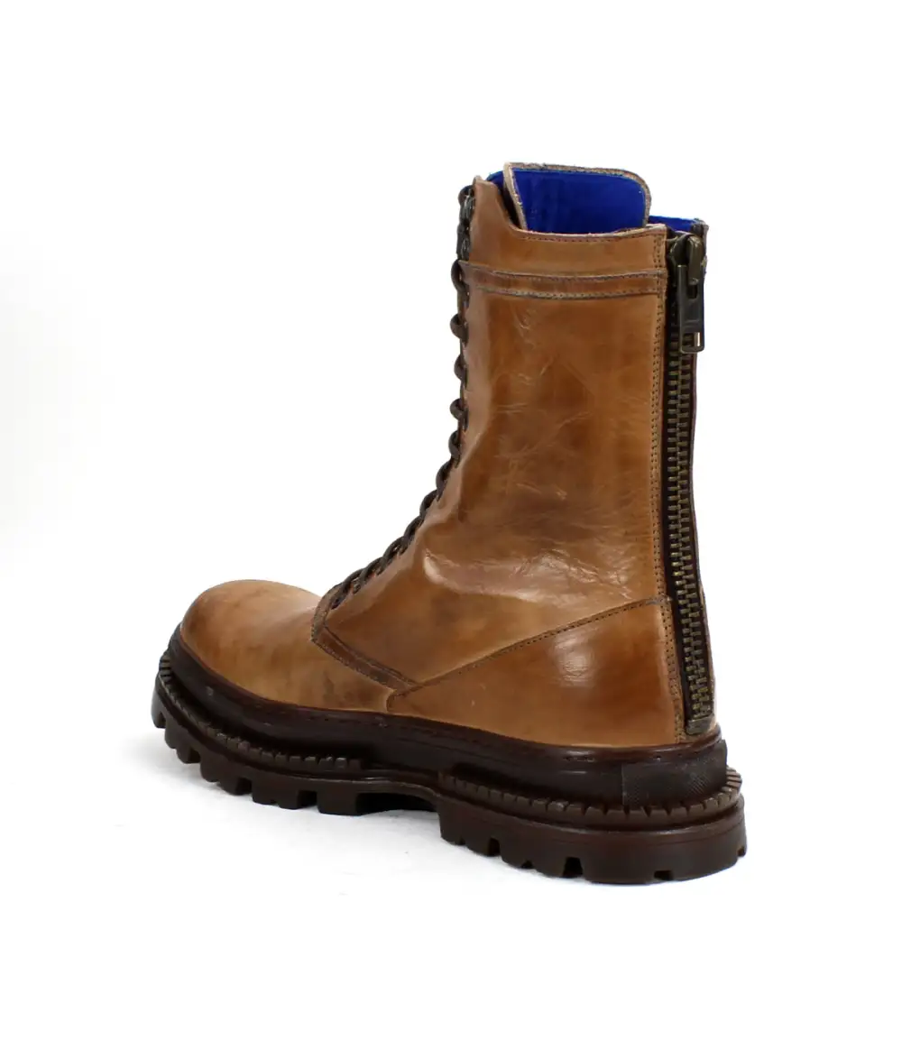 Chelsea Lug Sole Lace-Up Back Zip Ankle Boots