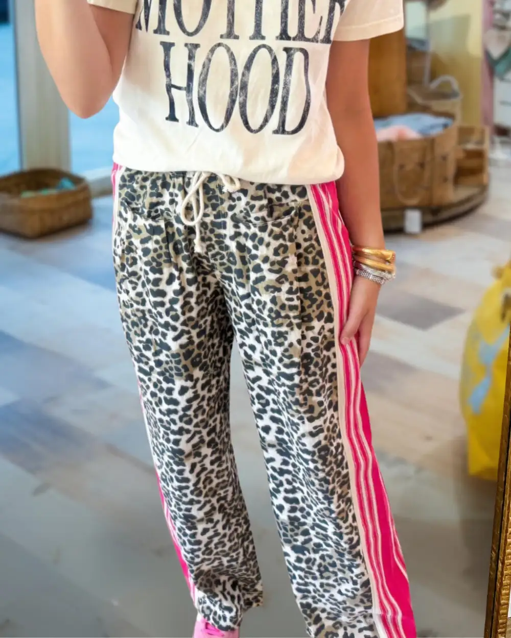 Leopard Neon Contrast Pants