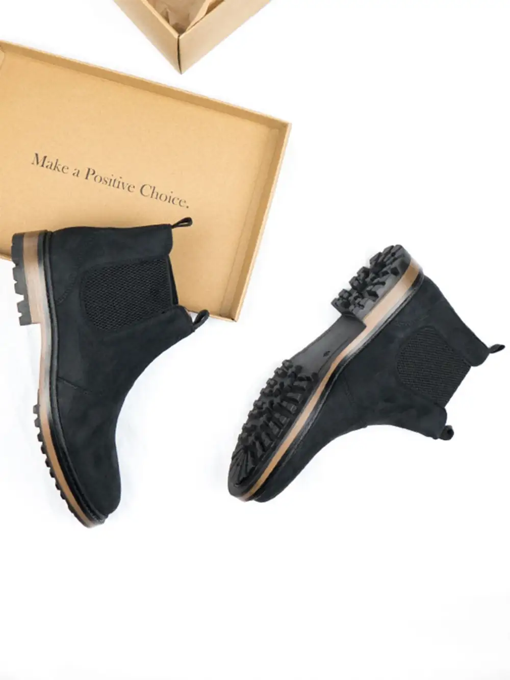 Women's Water Resistant Vegan Suede Chelsea Boots