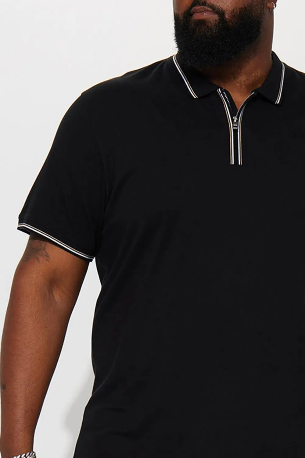 Stretch Short Sleeve Polo - Black