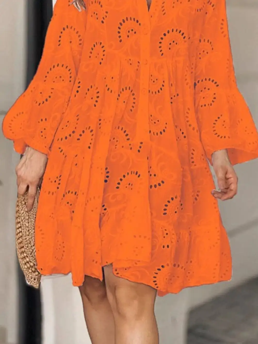 Ruffled Tiered Midi Tie Detail Dress