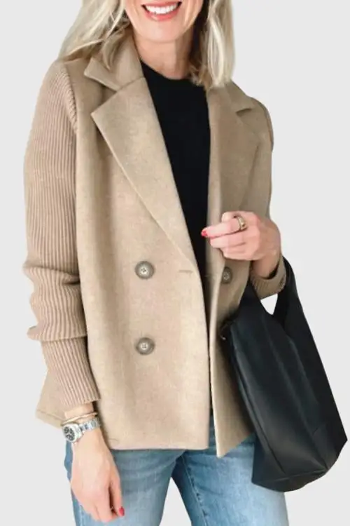Double-Breasted Structured Blazer
