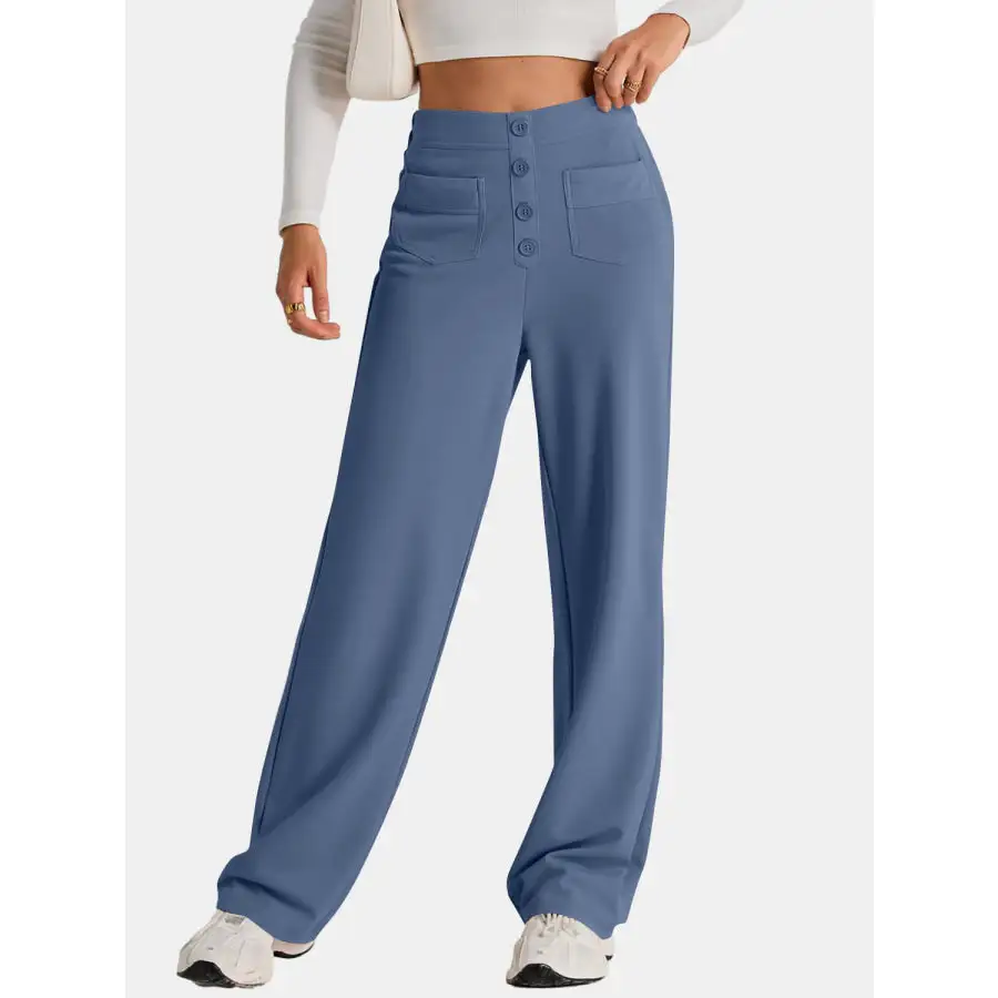 Chic High Waist Wide Leg Pants
