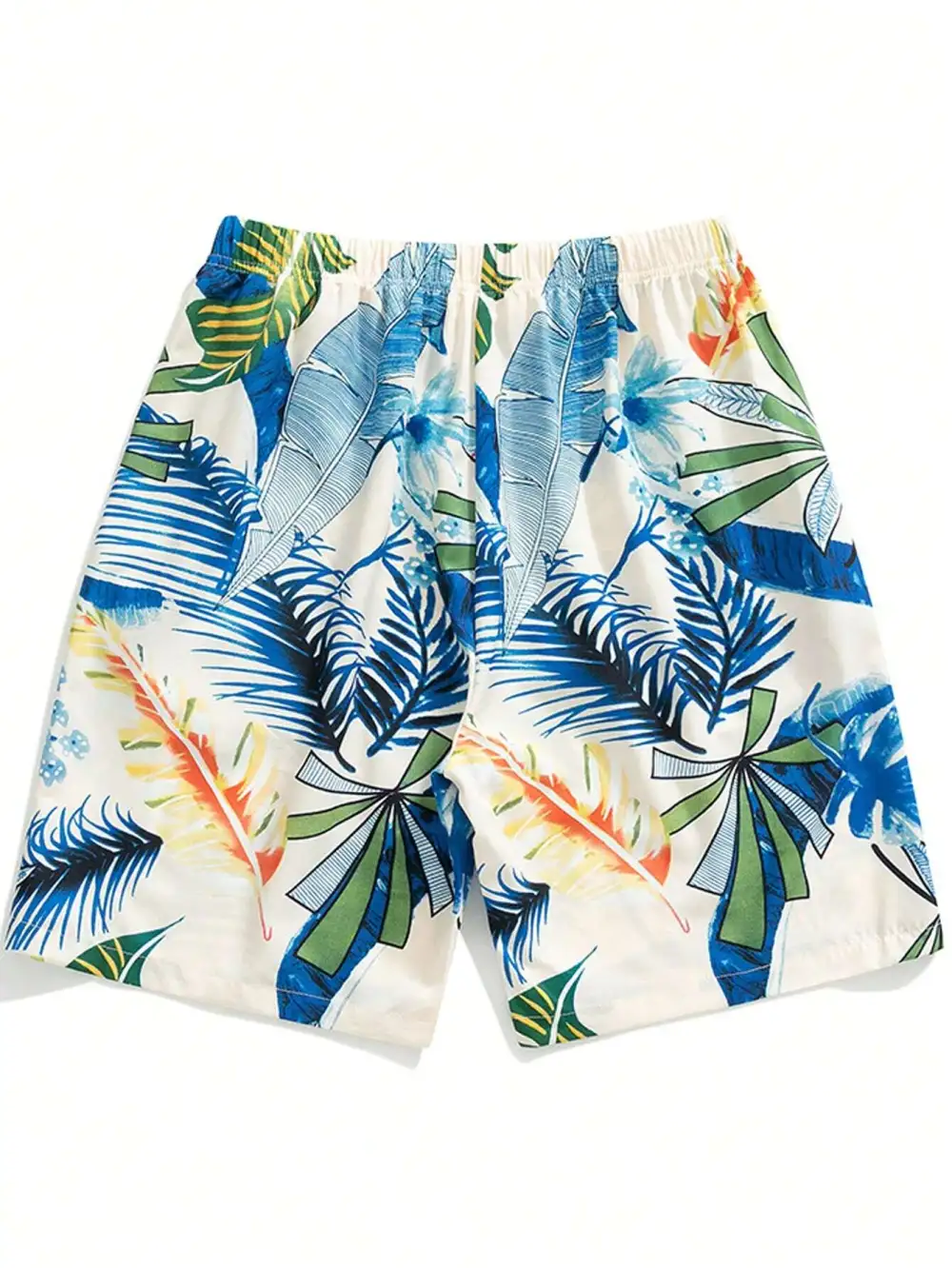 Men's Woven Fabric Drawstring Swim Trunks