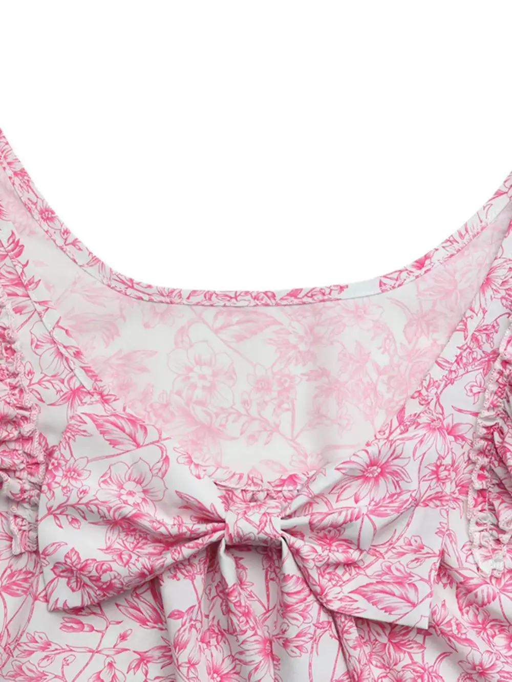 Floral Print Ruffle Sleeve Blouse