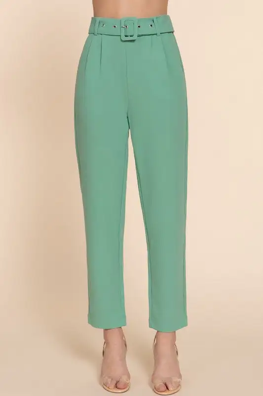 Minimal Everyday Belted Pants