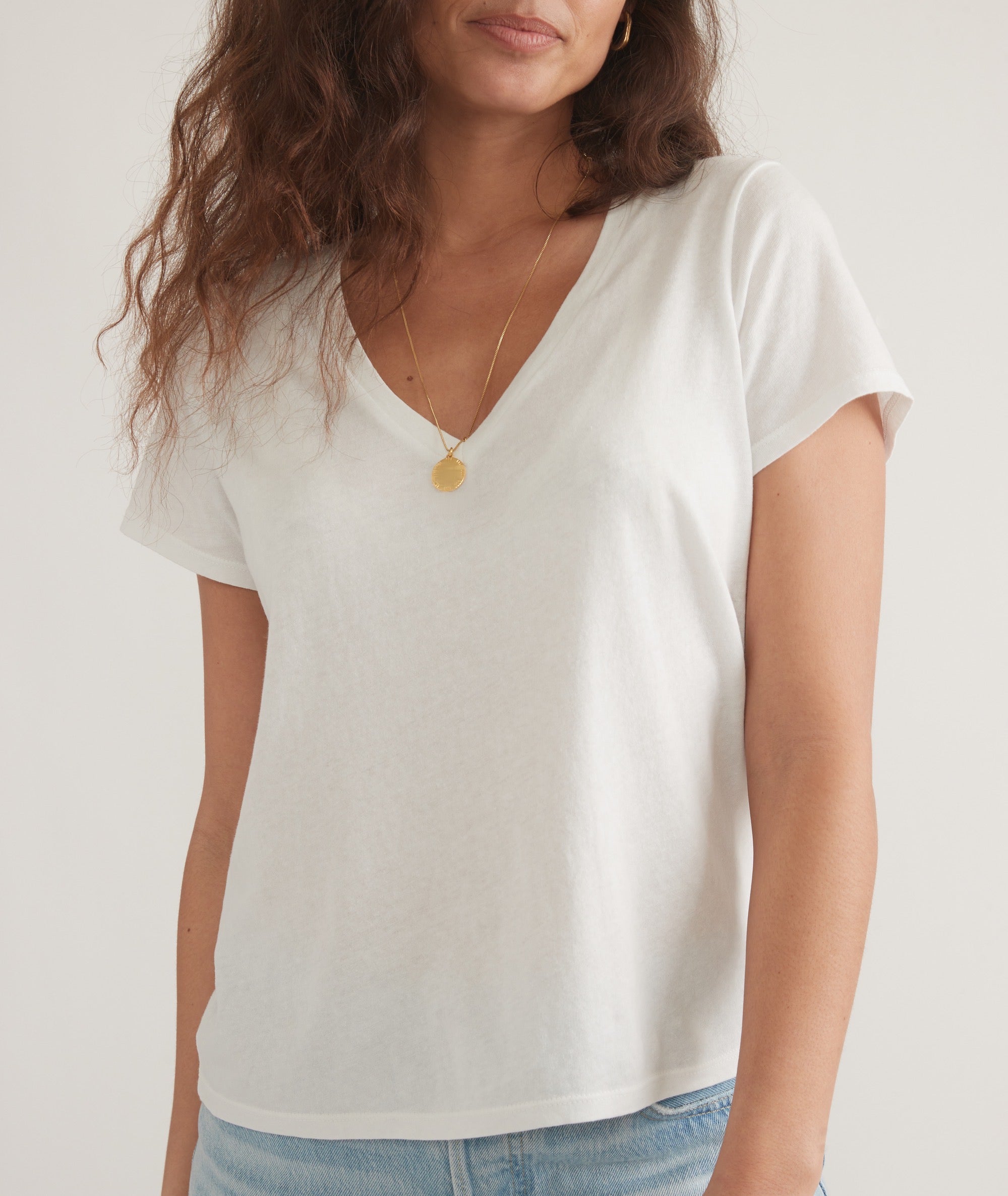 Short Sleeve V-Neck Relaxed Top