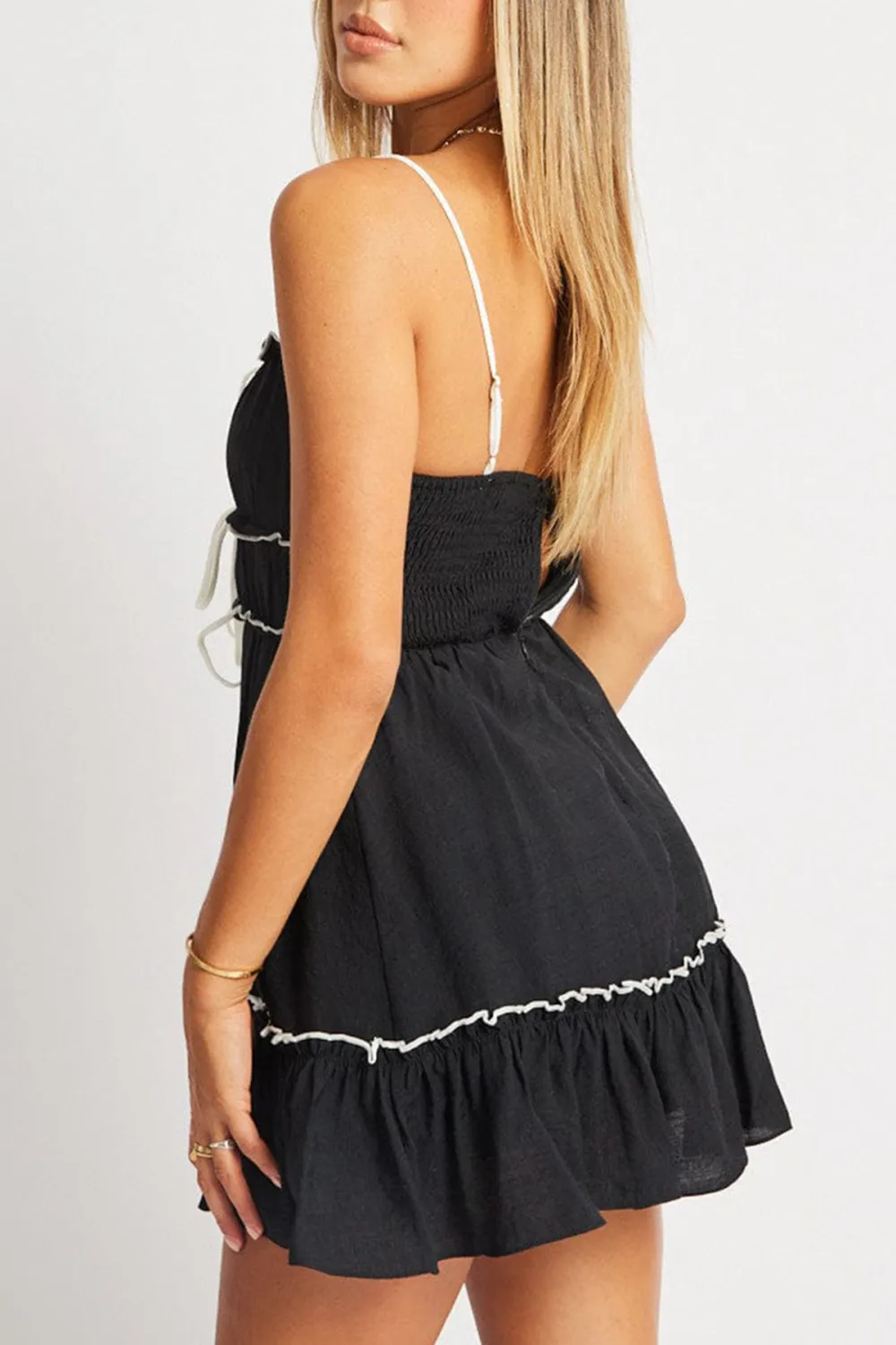 Black Fit And Flare Mini Dress
