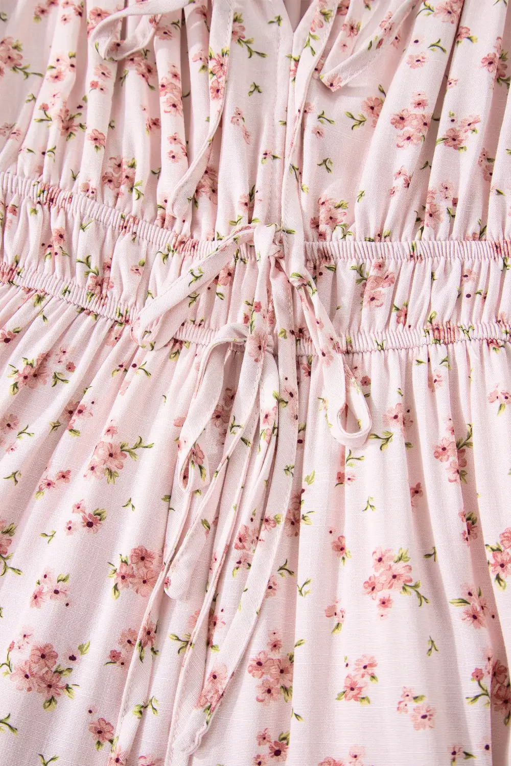 Floral Ruffle Short Sleeve Mini Dress