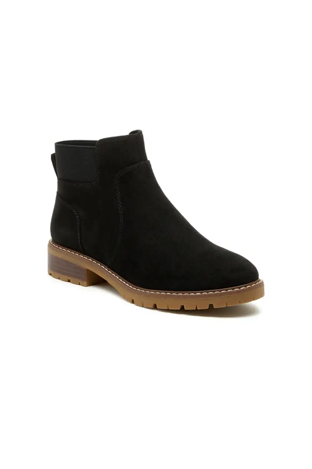 Classic Suede Zip Entry Ankle Bootie