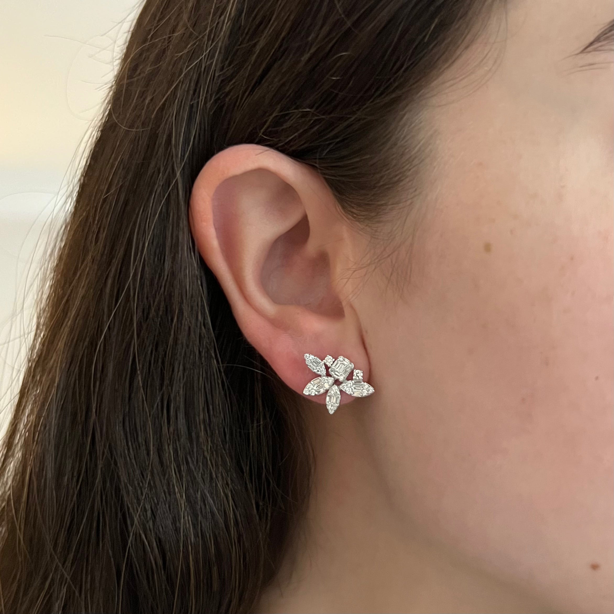 Tonal Delicate Gem Detail Earrings